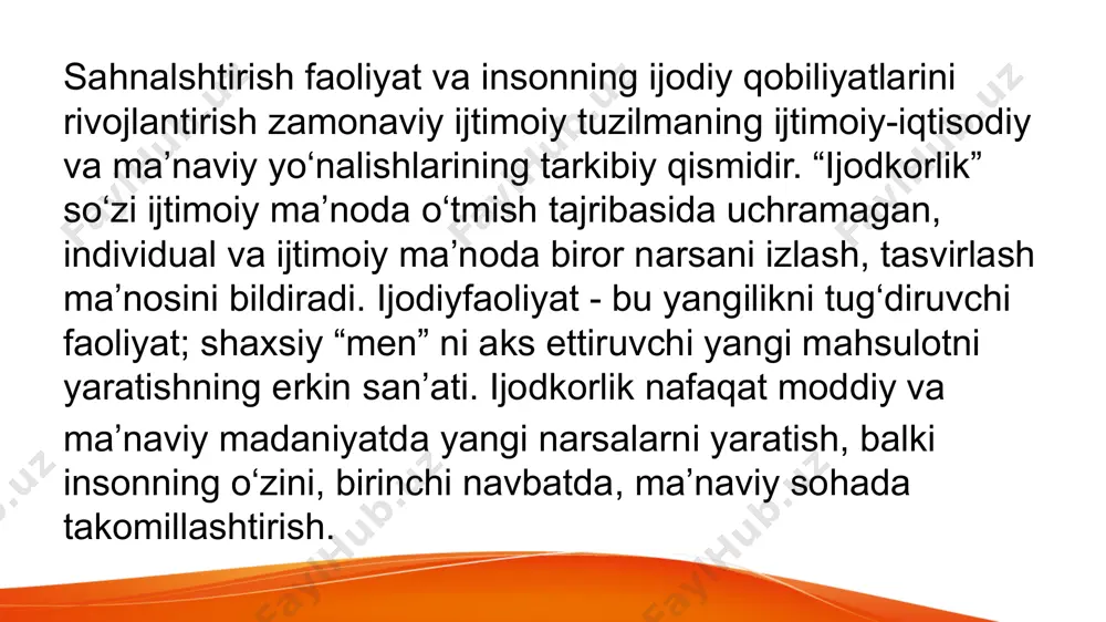 sahnalashtirish faoliyatining asosiy maqsadi. teatr sahnalashtirish faoliyatining shakllari - Page 4