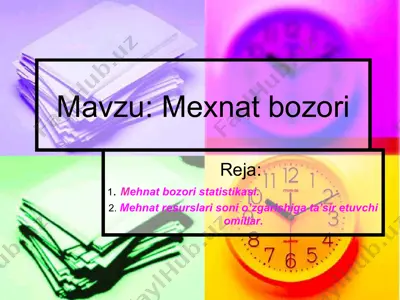 mehnat bozori statistikasi — PPTX