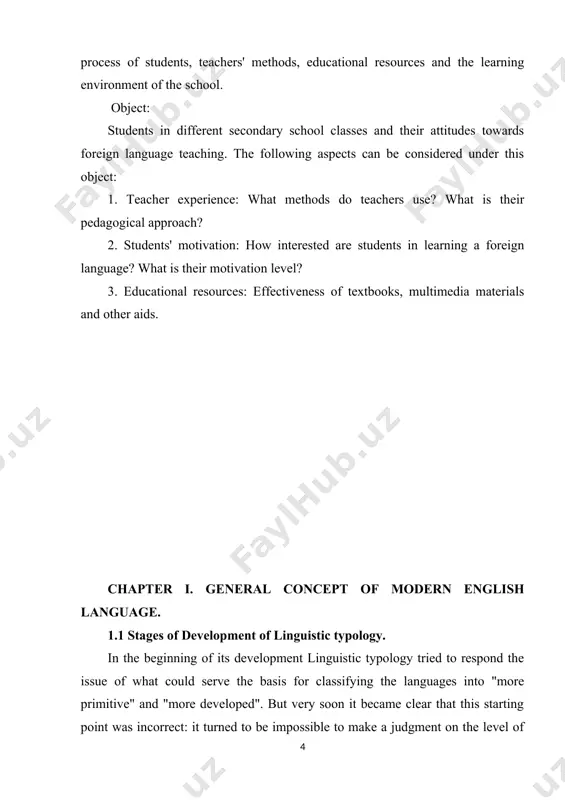 ated names). as the theory of naming did not contain a specialized knowledge on language it was not included into general linguistics; ii. the antique grammar traditions of west and east. theory of grammar emerged at this time. it describes language system through establishing relations between linguistic names (and some other parts of language). at this period the basic pri​mary grammatical categories — parts of speech were distinguished and described: the names such as the noun (proper and common), the adjective; the numeral; the verb, the pronoun. also some secondary grammatical categories, i.e. the categories of parts of speech were identified: the category of number, gender, case, mood, etc. iii. the universal grammar (the first period of scientific linguistics) reveals com​mon features of language structures basing on the comparison of languages with different typological structure. iv. comparative linguistics. that period falls into 3 stages: a) comparative -his​torical linguistics dealing with …