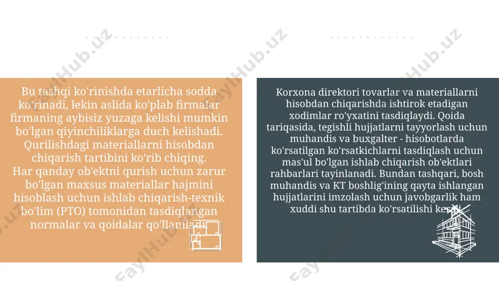 qurilish tashkilotlarida materiallar harakatini hisobga olish - Page 4