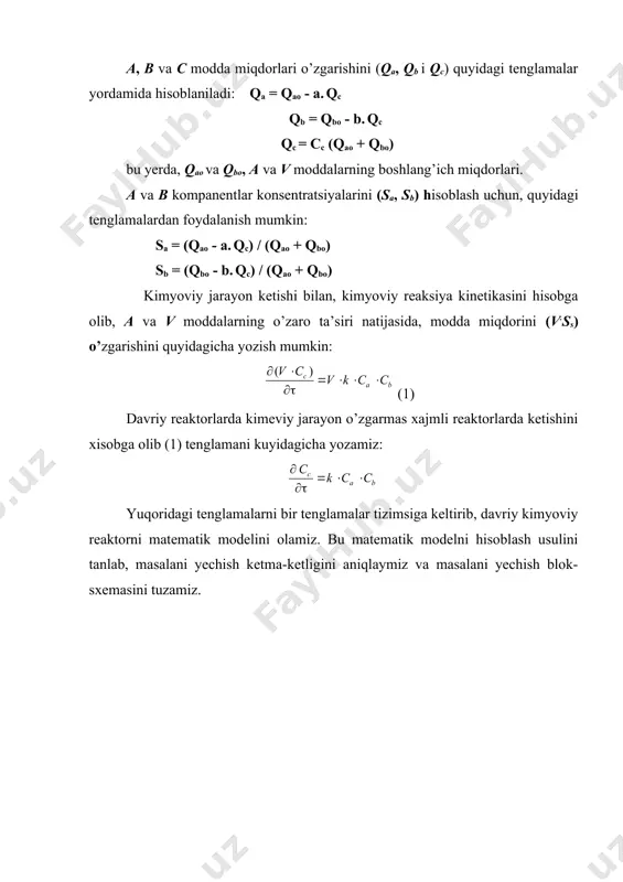 kimyoviy reaktorlarni modellashtirish - Page 5