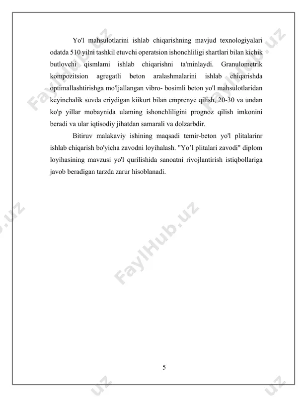 'ldirgich sifatida tozalangan kvarts qumlari, yirik to'ldirgich sifatida esa granitsimon zich tog’ jinslaridan chaqib saralangan chaqiq toshlar ishlatilishi maqsadga muvofiqdir. aerodrom yo'lak qoplamalari betonlari beton qorish sexlarida yoki avtobeton qorgichlarda sinchiklab qoriladi va maxsus beton quyish mashinalari yordamida uyiladi. beton issiq-sovuqdan xosil bo'ladigan deformatsiyalarni xisobga olib deformatsiya choklari qoldirilib quyilishi kerak. beton quyilgach dastlabki kunlarda suvning bug’lanishini keskin kamaytirish va qoplamaning ob-xavo sharoitiga chidamliligini oshirish maqsadida uning yuzasi maxsus polimer materiallar (lak etinol, bitum va qatron emulsiyalari, suvda eriydigan polimerlar va sh.k) bilan ximoyalanishi mumkin. temir beton konstruktsiyalarni tayyorlashda sterjenli yoki o'rilgan yuqori mustaxkamlikdagi po'lat armaturalar avvaldan taranglangan xolda ishlatiladi. bunday konstruktsiyalar zich, suv o'tkazmaydigan, sovuqqa, quruq issiq iqlim sharoitiga chidamli bo'lishi maqsadga muvofiqdir. temirbeton buyum va konstruktsiyalarning sifati qolip o'lchamlari aniqligiga va bikrligiga bog’liq bo'ladi. qoliplar odatda po'lat listlardan tayyorlanadi, xususiy xollarda boshqa metallar qotishmalaridan tayyorlanishi mumkin. xozirgi vaqtda qoliplar plastik va shishaplastik listlar asosida tayyorlanmoqda. misol tariqasida germaniyaning …