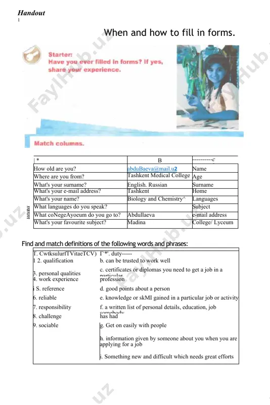 teaching model of the lesson - Page 5