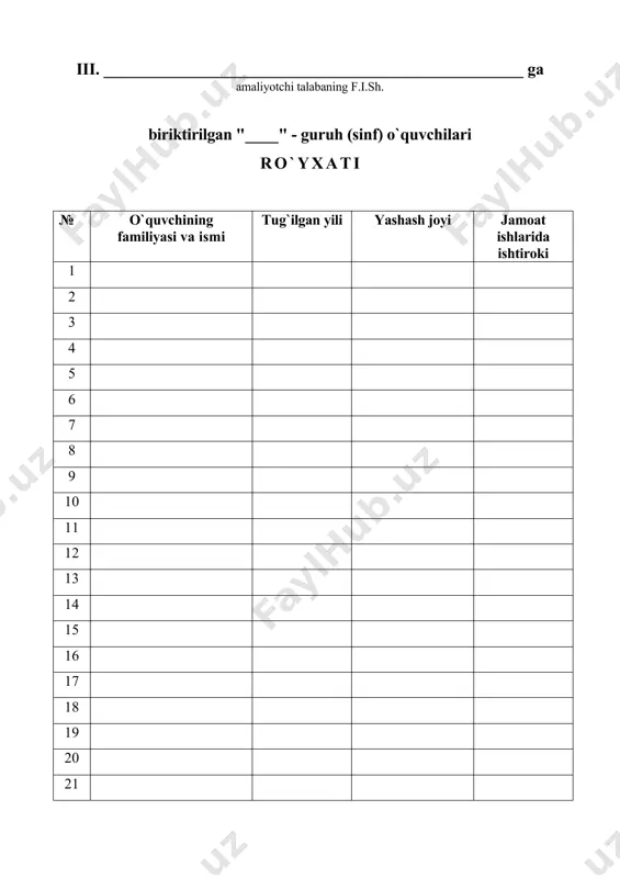 malakaviy pedagogik amaliyot kundaligi - Page 5