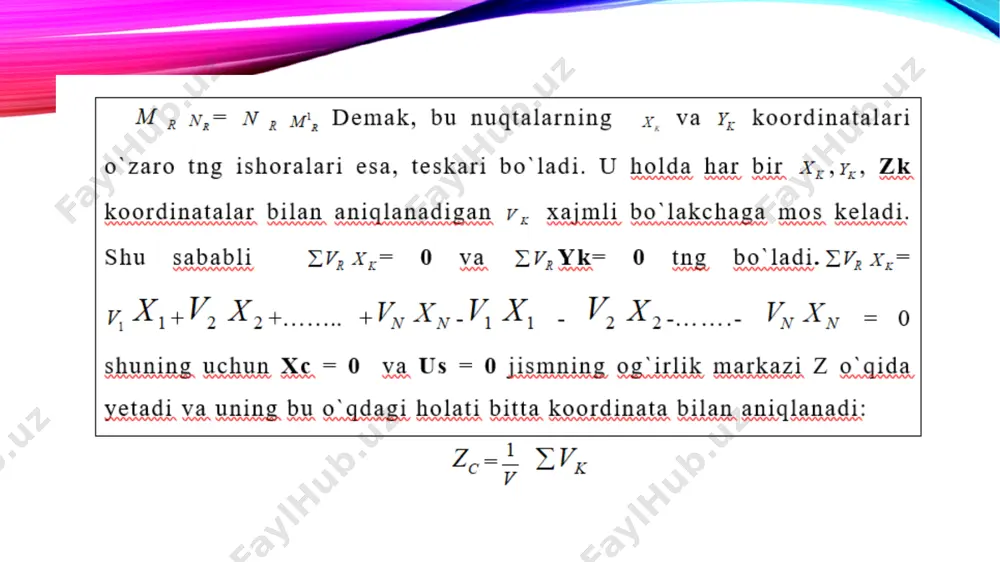 jismlarning og'irlik markazini aniqlash usullari - Page 4