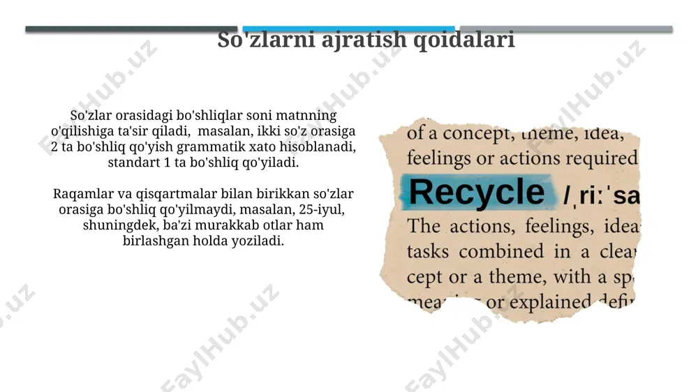 so'zlarni ajratish qoidalari va amaliyoti - Page 5