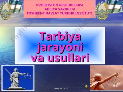 tarbiya jarayoni va usullari — PPT