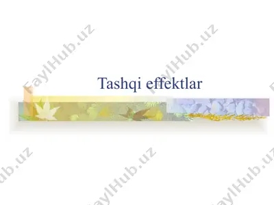tashqi effektlar — PPTX