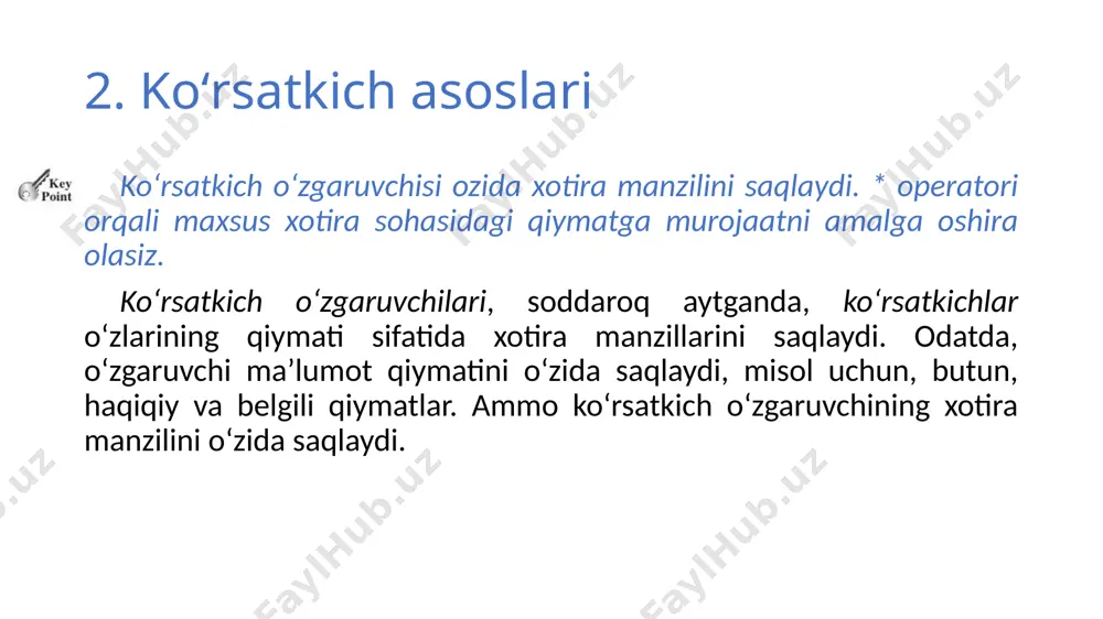 koʻrsatgich tushunchasi va e’lon qilinishi - Page 4