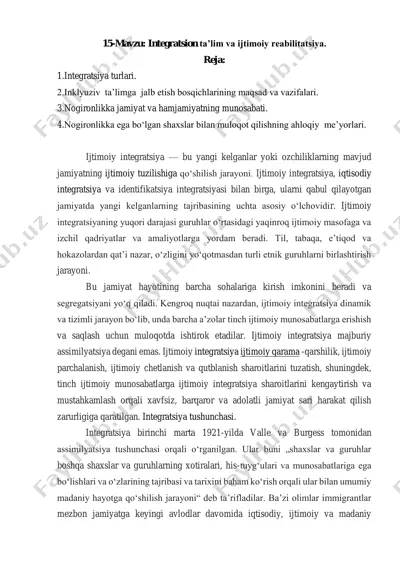 integratsion ta’lim va ijtimoiy reabilitatsiya — PDF