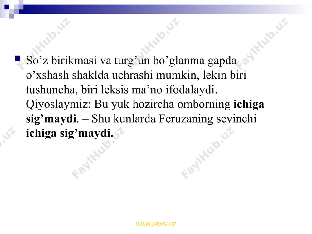 so’z birikmasi va turg’un bog’lanma - Page 5