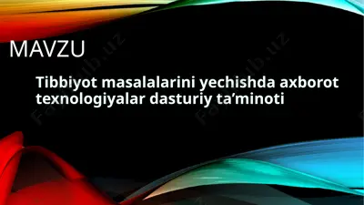 kompyuter dasturlar ta'minoti — PPTX
