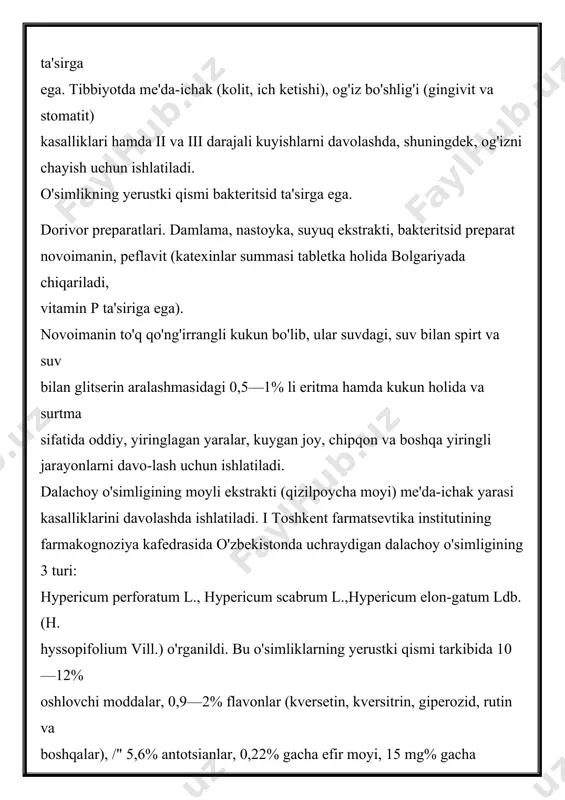 us. va boshqalar. ra'noguldoshlar — rosaseae oilasiga kiradi. na'matak turlarining bo'yi 2 m ga yetadigan tikanli buta (8-rangli rasm). novdasi egiluvchan bo'lib, yaltiroq, qo'ng'ir-qizil yoki qizil-jigarrang tusli po'stloq bilan qoplangan. bargi toq patli, poyada bandi bilan ketma-ket o'rnashgan. bargchasi (5—7 ta) tuxumsimon shaklli va arrasimon qirrali. gullari yirik, yakka yoki 2—3 tadan shoxlarga o'rnashgan. guli qizil, pnshti, sariq yoki oq rangli, xushbo'y hidli. guloldi barglari lansetsimon. kosachabargi va tojbargi 5 tadan, otalik va onaliklari ko'p sonli. mevasi — gul o'rnidan hosil bo'lgan shirali soxta meva. ichida onaliklaridan hosil bo'lgan bir nechta haqiqiy meva — yong'oqchalar bor. yong'oqcha o'tkir uchli, sertuk bo'lib, burchaksimon shaklga ega. may oyidan boshlab, iyulgacha gullaydi, mevasi avgust-sentabrda pishadi. na'matak turlari o'rmonlarda, ariq bo'ylarida, butalar orasida, tog'larning quraq toshloq yonbag'irlarida va boshqa yerlarda o'sadi. na'matakning ayrim turlari bir-biridan mevasining, novda-po'stlog'idagi tikanning rangi, shakli, katta-kichikligi hamda novda-dagi tikanlar soni va joylashishiga qarab farq qiladi. may na'matagi bo'yi 1—1,5 …