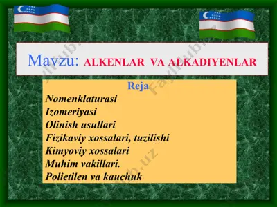 alkenlar va alkaadiyenlar — PPT