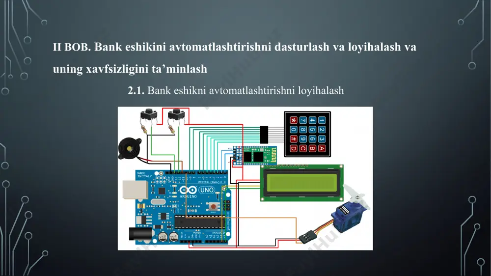 bank eshikini avtomatlashtirish dasturi va loyhasini yaratish - Page 5