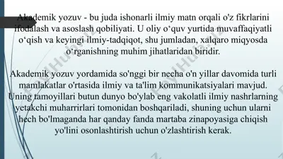 akademik yozuv — PPTX