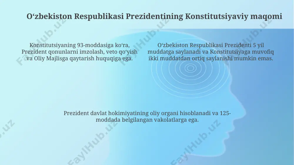 o’zbekiston respublikasining prezidentining kontitutsiyaviy maqomi - Page 4