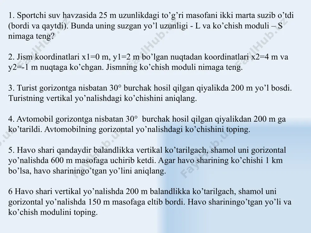 kinematika va dinamika bo’limlariga doir masalalar yechish - Page 5