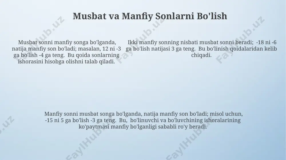 musbat va manfiy sonlar. butun sonlar - Page 5