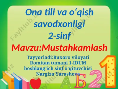 mustahkamlash — PPT