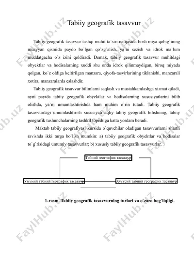 tabiiy geografik tasavvur — DOC