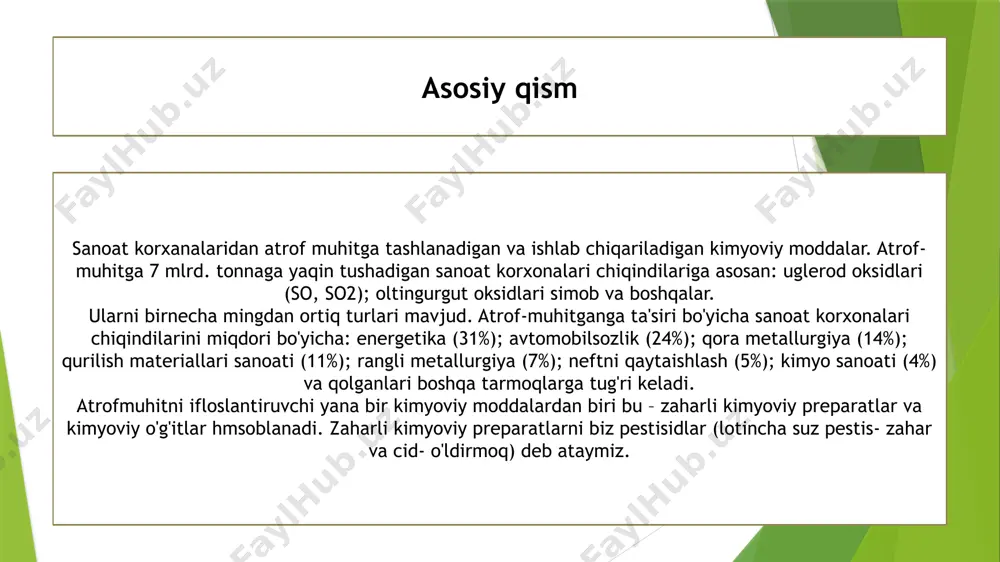sanoat korxonalaridan ajralib chiqadigan zararli gazlar miqdorini aniqlash - Page 4