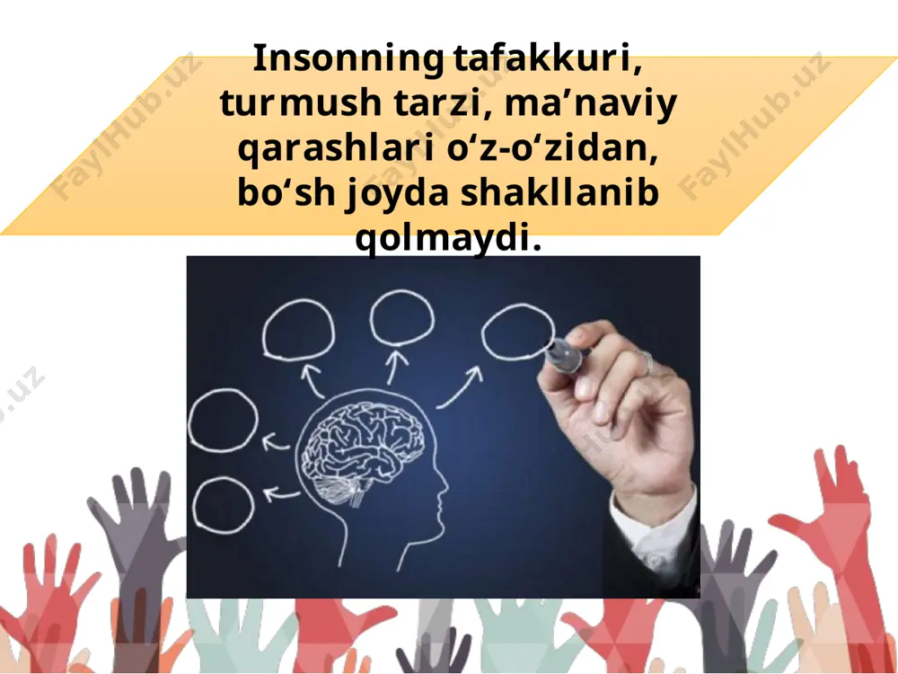 siz? alisher navoiy asarlarida mamlakat tinchligi, farovonligi bilan bog‘liq fuqarolik jamiyatiga oid qanday g‘oyalar ilgari surilgan? alisher navoiyning «jamiyatning asosini ma’rifiylik tashkil etadi», degan fikriga munosabat bildiring. 3. nima uchun mamlakatimizda ma’naviyatga katta e’tibor berilmoqda? jamiyat hayotini, ma’naviy yangilanishini aniq hayotiy misollar bilan asoslang. image1.png image2.jpeg image3.jpeg image4.jpeg image5.jpeg image6.jpeg image7.jpeg image8.png image9.jpeg image10.jpeg image11.jpeg image12.jpeg image13.jpeg image14.png