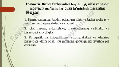 moliyaviy hisobotlar tahlili — PDF