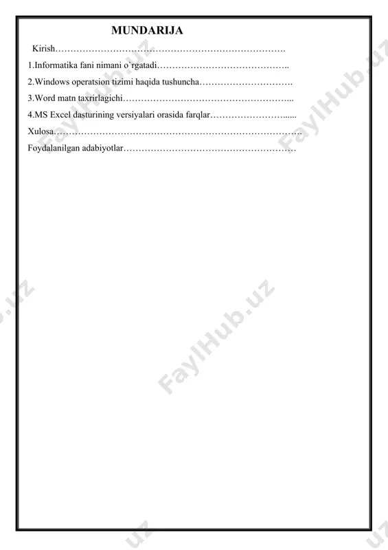 faoliyatining barcha jabhalarida zamonaviy axborot texnologiyalaridan yuqori darajada foydalanishning k o iam la ri qanday b o ‘lishiga ham da bu texnologiyalar ijtimoiy m ehnat sam aradorligining oshishida m u h im o ‘rin egallashiga bog‘liqdir. axborotlashtirish kishilik jam iyatining barcha sohalariga kirib bormoqda. prezidentimizning 2002-yil 30-maydagi «kompyuterlashtii ishni yanada rivojlantirish va axborot-komm unikatsiya texnologiyalarini joriy etish to ‘g‘risida»gi farm oni, 0 ‘zbekiston respublikasi vazirlar m ahkamasining tegishli qarorlari va vazirlikning bu boradagi tegishli ko‘rsatmalari o ‘quv-ta’lim jarayonlarida axborot- kom m unikatsiya texnologiyalarini keng joriy etish ham d a xalqaro axborot ta ’lim resurslaridan samarali foydalanish va ularni mahalliy resurslar bilan uyg'unlashtirish yo‘lida m unosib zam in yaratadi. mamlakatimiz rivojlanishining muhim sharti zamonaviy iqtisod, fan, madaniyat, texnika, texnologiya rivoji asosida kadrlar tayyorlashning takom illashgan tizim iga amal qilish bo‘lib hisoblanadi. mavjud ta ’lim tizim ini tubdan isloh qilish va milliy dasturni zamonaviy ilmiy tafakkur yutuqlariga, ijtimoiy tajribaga tayangan holda, uzluksiz …