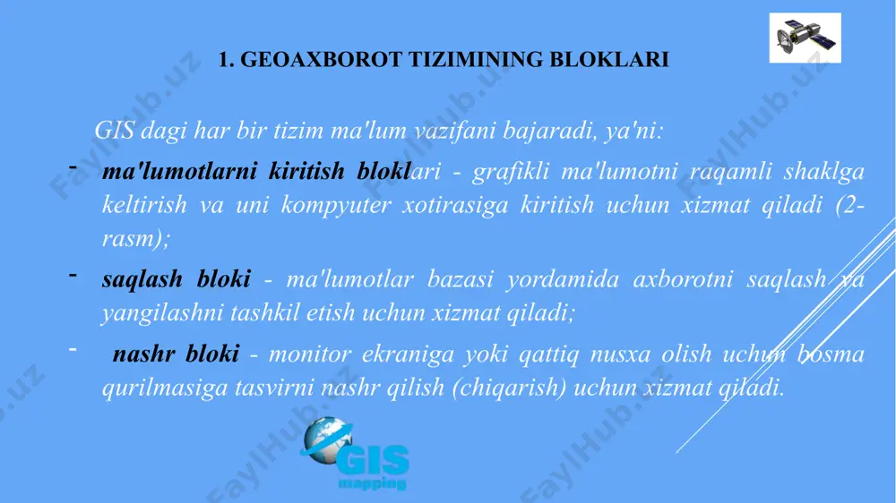 in amalga oshirildi. bunday uskuna harflarni literlar bilan oddiy yozuv mashinkasi kabi bosar edi, ammo bosma uskunada tasvirni olish uchun suratni kodlash, tasvirni to'q joylariga qalinroq harflarni och joylarga ochroq harf yoki xizmatchi belgilarni tanlash kerak edi. tasvirni nashr qilish bloki mozaikali (matritsali) printerning ishlash printsipi elektrostatik bosma uskunaning ishlash chizmasi. 1-qоg’оz rulоni, 2-qоg’оz tаsmа, 3-elеktrоdlаr, 4-bo’yovchi eritmа, 5-qоg’оz uzаtish mоslаmаsi, 6-оrtiqchа bo’yoqning оqоvаsi, 7-bo’yoq bеrish mоslаmаsi elеktrоnоgrаfik (lаzеr) printеrlаrning ishlаsh chizmаsi. 1 – lаzеr, 2 – ko’zgu, 3 - bоsmа bаrаbаn, 4 - kukun chаnglаtish uskunаsi 5 - yashirin tаsvir, 6 – qоg’оz, 7 – tаsvir birinchi usulning kamchiligi siyohning asosiy bug' zarralaridan tashqari qo'shimcha mayda zarrachalarining ham hosil bo'lishiga sabab bo'ladi, bu esa yuqori tiniqlikka (maksimal tiniqlik – 720 dp) erishishga halaqit beradi. ikkinchi – bosma kallak usulidan foydalanilganda – bosma kallak siyohning sovuk tomchilarini “otib” yuqori sifatli tasvirga erishish imkonini beradi (1800 dpi rara). bayon etilgan ikkinchi …