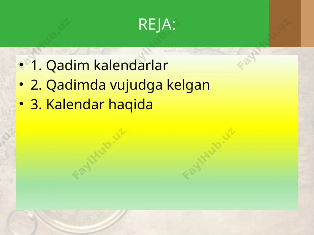 prezentatsiya "zamonaviy kalendarlar va ularning vujudga kelishi" - Page 3