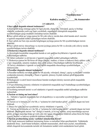 turizm turlari — DOCX