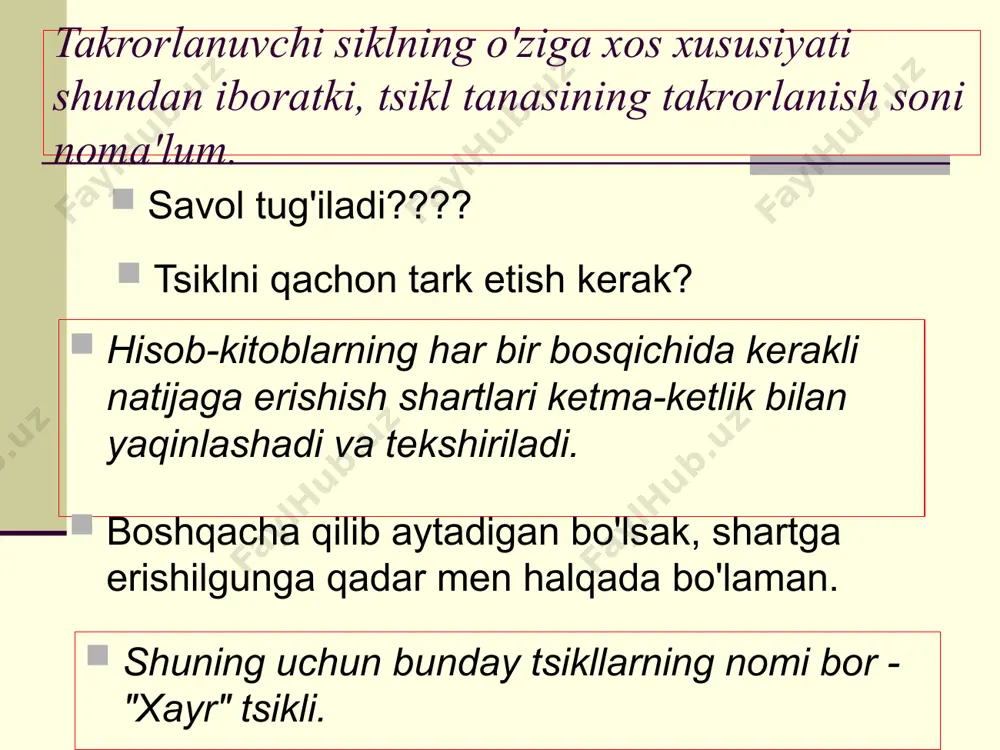 takrorlanuvchi algoritmlar va ularning tasvirlash usullari - Page 2