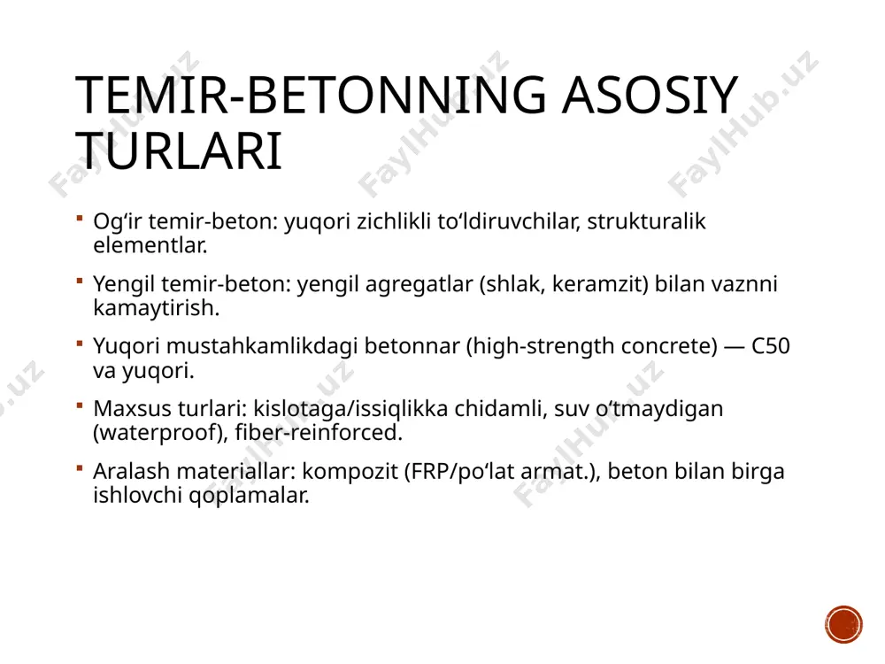 temir‑betonning turlari va beton‑armaturaning birga ishlashi - Page 5