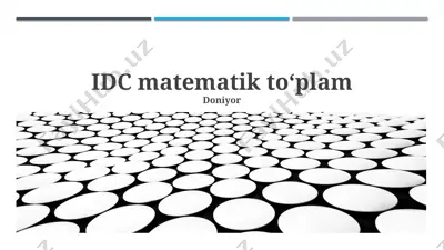 idc matematik to'plami — PPTX