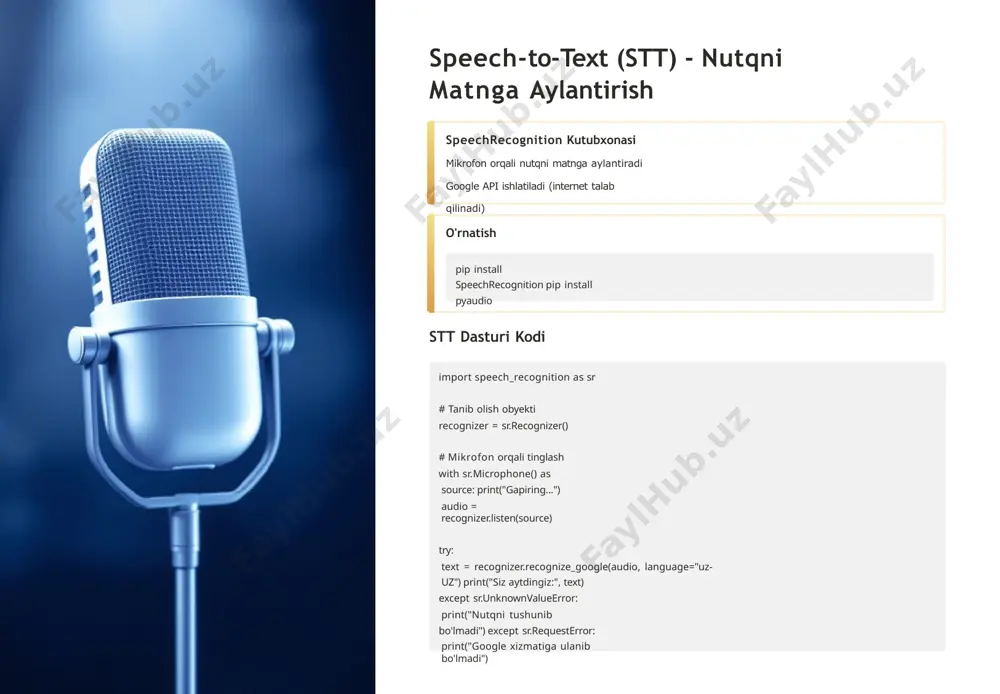 python'da tts va stt dasturlari - Page 3