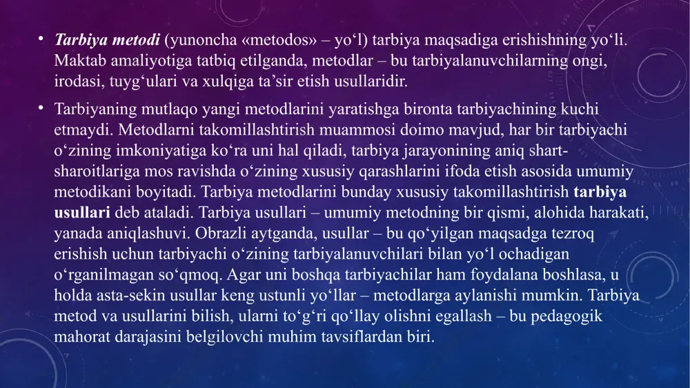 shu ma’noda tarbiyachi har vaqt oʻz soʻziga amal qilishi va soʻzining ustidan chiqishi kerak. ibratning aynan ana shu jihati komil inson tarbiyasida katta ahamiyatga ega. e'tiboringiz uchun rahmat. image3.png image2.png image4.jpeg image5.jpeg