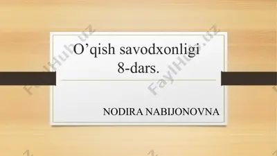 o’qish-savodxonligi — PPTX