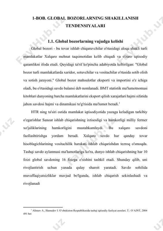 a keyin harakatning ikkinchi darajali xarajatlarini amalga oshiradi. [6: avdokushin e.f. xalqaro iqtisodiy aloqalar. qo'llanma. m.] 1.2. globallashuv sharoitida xalqaro iqtisodiy munosabatlar xususiyatlari global bozorni chuqur antik davrda bog'lash katta taraqqiyotga erishadi va xviii va xix asrlar aylanasida barqaror xalqaro tovar-pul munosabatlarining mohiyatini oladi. bu jarayonning kuchli rivojlanishi, osiyo, afrika kam rivojlangan mamlakatlarning iqtisodiy va muntazam rivojlangan xom ashyosining keng ko'lamli va doimiy importi bo'yicha ko'plab sanoat ishlab chiqarish va xom ashyo importi bo'yicha ko'plab sanoat ishlab chiqarishining (angliya, gollandiya va boshqalar) yaratish bu jarayonning kuchli turishi va lotin amerikaushbu sanoat tovarlari, asosan iste'mol maqsadlari uchun eksport qilish. xx asrda jahon savdosi bir qator chuqur inqirozlardan omon qoldi. birinchisi, 1914-1918 yillardagi ikkinchi jahon urushi bilan bog'liq bo'lib, u ikkinchi jahon urushi tugashi bilan uzoq davom etadigan jahon ayirboshlashiga olib keldi, u xalqaro iqtisodiy munosabatlarning butun tarkibini yanada hayratda qoldirdi. o'tgandan keyingi davrda jahon savdosi mustamlakachilik tizimining qulashi bilan bog'liq yangi …