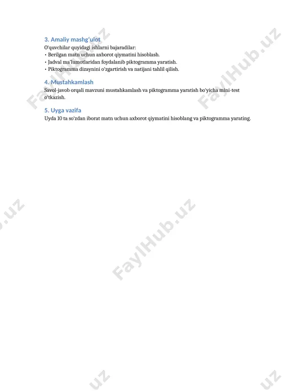 axborotni qiymatini hisoblash. piktogramma yaratish - Page 2