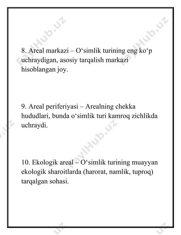 botanika fanidan mustaqil ish: arealning turlari - Page 4