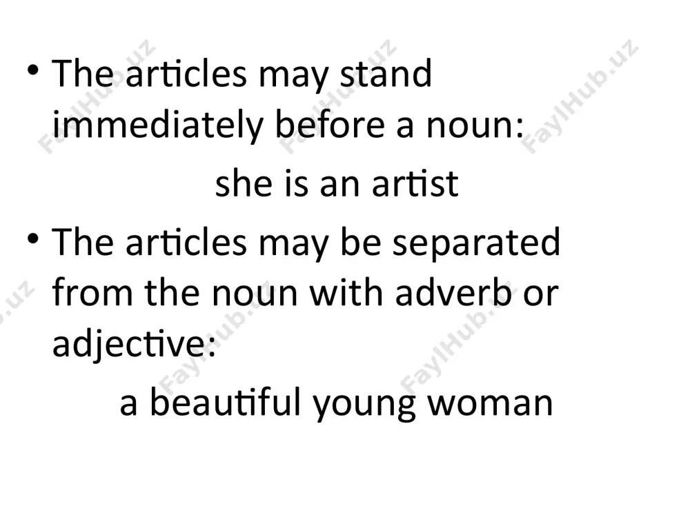 usually go to school at the age of 6 2. before names and before nouns designating titles: professor n., general b., queen y 3. before names of sciences, subjects, languages: ne studies history and english 4. before abstract nouns: i like music 5. before uncountable nouns for use in their neutral, shared value: advice, information, news, furniture, tea, coffee etc. such words as: some, any, a little, a lot of, a piece of etc. are often used in front of them: i'll give you a piece of advice 6. before nouns, followed by the cardinal numbers denoting the number: open page 12. we live in flat 27 7. in sustained phrases and expressions: by land, by sea, by car, by heart, in debt, at night, in trouble, by dinner, in time, on sale, from time to time 8. before words church, school, college, hospital, prison, work, sea, bed, home if …