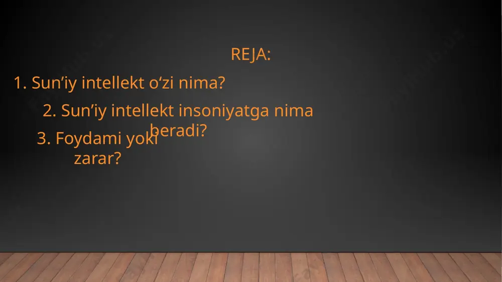vfdir. si mehnat bilan bog‘liq ommaviy muammolarni keltirib chiqaradi. sababi, robotlar hamma ishni bizdan ko‘ra yaxshiroq bajara olishadi. ilg‘or texnologiyalar ortidan quvish natijasida, kompaniyalar sun’iy intellekt ortidan kelib chiqadigan xavf-xatarni ko‘rmay qolishlari mumkin”. shuningdek, microsoft rahbari bill geyts ham uning zarariga to‘xtalib o‘tadi. “bir necha o‘n yildan so‘ng, robotlar ishning katta qismini bajara boshlagach, si shu qadar kuchayib ketadiki, yakunda u bizni xavotirga sola boshlaydi. bu borada ilon maskning fikriga qo‘shilaman. ammo nega bu savol boshqalarni tashvishlantirmayotganiga hech tushunolmayman”, – deydi geyts. image1.jpg /docprops/thumbnail.jpeg