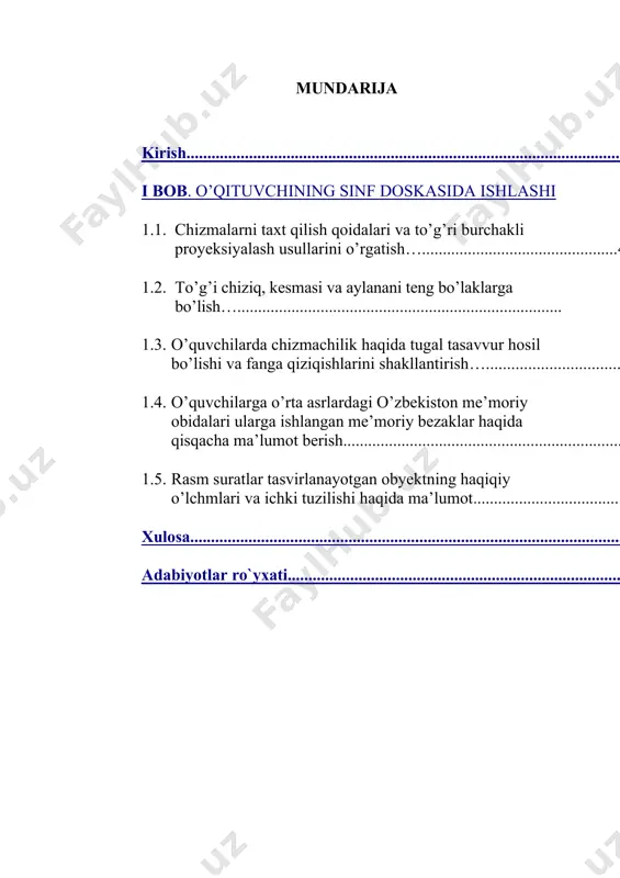 ham real baholashga to‘g‘ri keladi. hozirgi kunda chizmachilik bo‘yicha umumta’lim maktablari va kasb-hunar kollejlardagi chizmachilik o‘qitishdagi o‘quvmetodik komplekslari yetishmasligi va ko‘pchiligi butunlay yaratilmaganligi, buning ustiga chizmachilik jihozlari va asbobiarini faqat sirkul va chizg‘ichdan iborat deb tushunuvchi mutaxassis bo‘lmagan o‘qituvchilarga taqsimlanganligi fanni o‘rganishga bomgan zaruriyat hissining pasayishiga olib kelmoqda. shunga o‘xshash salbiy «an’ana»lar ko‘pchilik maktablarda hozirgacha chizmachilik kabinetlarining tashkil qilinmaganligi, hatto ayrimlarida mavjudlari ham yo‘qolib ketishiga olib keldi. har qanday vaziyatda ham, hatto maxsus jihozlangan kabinet bommasa ham har bir darsni puxta tayyorlangan holda tomaqonli o‘tilishiga erishish zarur. chizmachilik kabinetining minimal yuzasi 64,5 m2 dan kam bo‘lmasligi va unga preparatxona lutashgan bomishi kerak. 0 ‘quvchilaming ish o‘mi derazaga nisbatan shunday joylashishi kerakki, bunda tabiiy yorug‘lik chap tomondan tushsin. chizmachilik kabineti derazasi shimol, shimoli-sharq yoki shimoli-g‘arb tomonga qaragan bo’lishi tavsiya qilinadi. chizmachilik kabinetlari uchun maktab sharoitida ko‘pincha gorizontal qopqoqli plastik bilan qoplangan stol partalar qo'llaniladi. bunday holiarda chizma taxtasi va reysshina bilan …