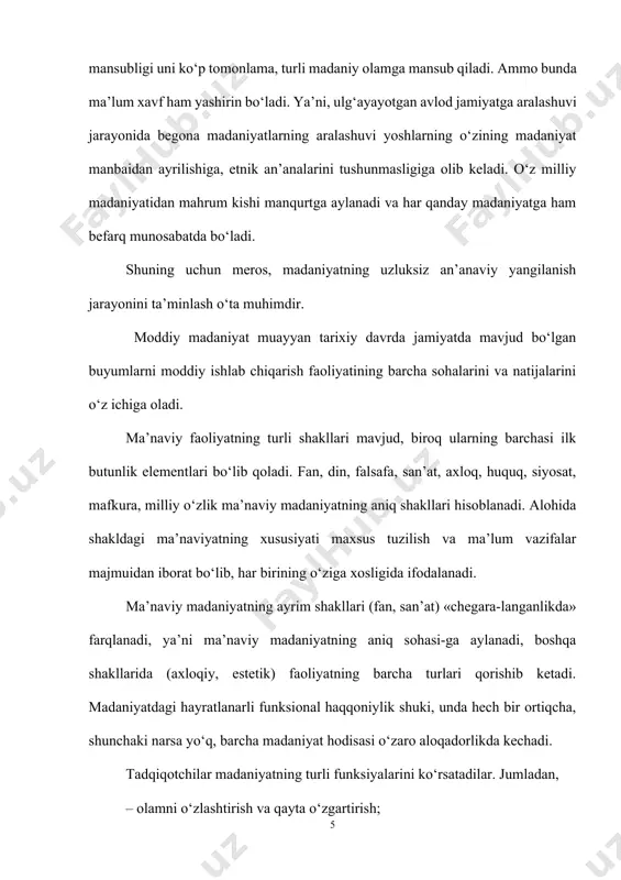 tashqi idrok ham, shuurning bevosita kechinmalar holidagi yig‘indisi ham insonga yo‘nalishni aniqlash tizimini ta’minlab bermaydi. bu vazifani ma’lumotlarni o‘zida saqlamasdan, nazariy modellar va axborotlarning to‘planishini vujudga keltirish uchun faqat material bo‘lib xizmat qiluvchi mazmun bajaradi. axborotlarni o‘zlashtirish va yig‘ish funksiyasi. xabarlarni yig‘ish va saqlash vositasi tabiiy xotira yoki xabarlarni narsalarga yozish (qo‘lyozmalar, kartinalar, plastinkalar, kitoblar, kinotasmalar, ohanrabo yoki raqamli yozuvlar) bo‘lishi mumkin. har qanday holatda axborotlarni tashkil qilish, uning qadri va mazmuni bo‘yicha tartibga solishning ma’lum usuli va belgilar tizimi zarur. hozirgi davrda til belgilar tizimining keng ko‘lami va o‘ta ahamiyatlisi bo‘lib qolmoqda. kommunikativ funksiya (aloqa almashuv) – mohiyatni aniq-lashda bilimlar, fikrlar, ma’naviy kuchlarni almashish. ijtimoiy hayot doimiy ravishda energiya, axborot, o‘zaro amaliy hamkorlikni taqozo qiladi, negaki, faqat turli tiplarning munosabati (an’anaviy, funksional-ahamiyatli, shaxslararo, ishlab chiqaruvchi, ma’rifiy-madaniy) jamiyatning tuzum sifatida mavjudligini va uning keyingi taraqqiyotini ta’minlashga qodir. normativiylik funksiya (mezon- me’yoriy) í kishilar xulqini tartibga solish, ularning kuchini bir me’yorda …