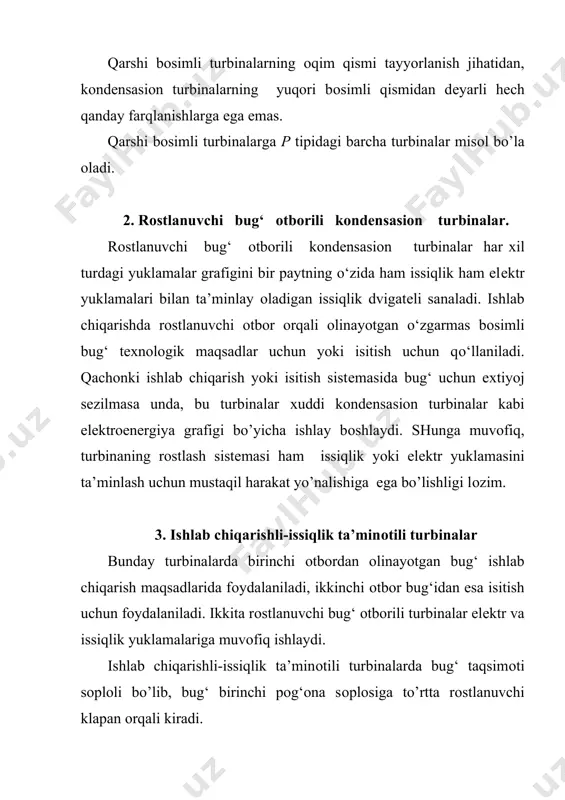elеktr va issiqlik enеrgiyasini kоmbinasiyalab ishlab chiqaruvchi turbinalar - Page 3