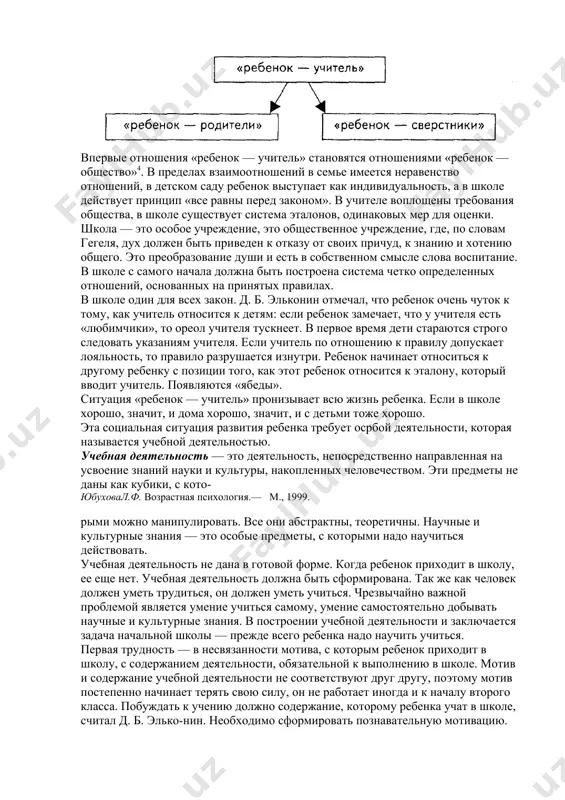 , какое из этих воздействий оказывает большее влияние на формирование поведения и уровня развития психических функций ребенка, долгое время оставался открытым. в свете решения этой проблемы, л. с. выготский выдвинул положение о ведущей роли обучения в психическом развитии. 15 более сложные действия с ними. взрослый показывает, что можно делать с разными предметами, как их использовать, раскрывая перед ребенком те их свойства, которые тот сам не в состоянии обнаружить. общение строится в ситуации совместной деятельности. помимо этого, главным источником информации для ребенка становится все тот же взрослый человек. в старшем дошкольном возрасте взрослый для ребенка — высший авторитет, чьи указания, требования, замечания принимаются по-деловому, без обид, капризов и отказа от трудных заданий. эта форма общения важна при подготовке к школе, и если она не сложилась к 6-7 годам, ребенок будет психологически не готов к школьному обучению. таким образом, процесс обучения, тем более организованый процесс обучения, является основополагающим в формировании характера и …