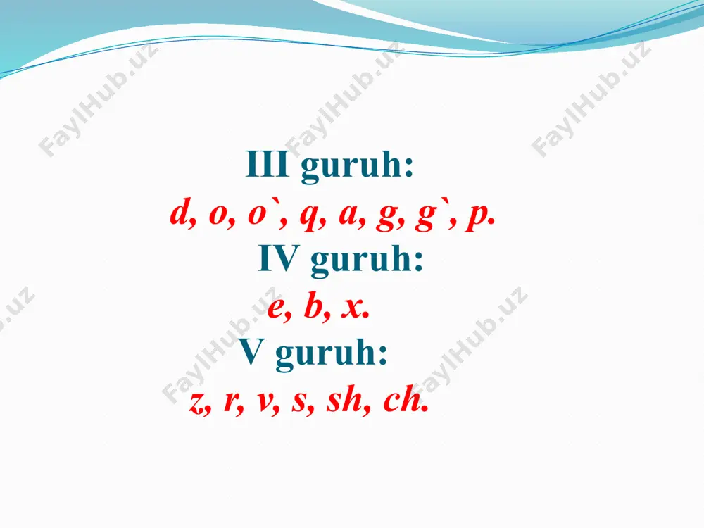 iii, iv, v guruhga kiruvchi kichik harflarning yozilishi - Page 3