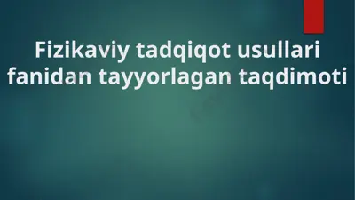 infraqizil (iq)-spektroskopiya — PPTX