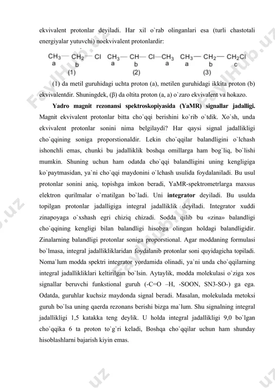i va uning nazariy tadqiqotlarining umumiy kimyo va kordinastion kimyoda ishlatilishi taxminan 50 - yillar boshida rivojlandi. epr usuli kompleks birikmalarining eritmaagi tuzilishi, kompleks hosil bo`lish termodinamikasi va kinetikasi, ligandlarning markaziy ionga bog`lanishi, metall -ligand bog`larining tabiati, ularning bir - biriga o`zaro ta`siri magnit xususiyatlari kabi muammolarni tushuntirish uchun juda kerakli sanaladi. anorganik kimyo va umumiy fizika kursidan ma`lumki yorug`lik ham zarracha, ham to`lqin xususiyatlariga ega. yorug`lik va elektromagnit to`lqinlari uchun s - o`zgarmas kattalik (γ00000 km/s). demak, s=const bo`lsa, (1) tenglamaga muvofiq to`lqin uzunligi va chastotasio`zaro teskari bog`langan kattaliklardir, ya`ni ioshsa, v kamayadi. turli xil elektromagnit to`lqinlar (yoki nurlar) to`lqin uzunliklarining x ortib borishi tartibida joylashtirilsa, elektromagnit spekt hosil bo`ladi. elektromagnit spektrdagi har qanday nur mkayyan energiyaga ega bo`ladi va bu kattalik uning chastotasiga proporstionaldir: moddaga tushirilgan nur undan o`tib ketishi yoki yutilishi mumkin. energiya yutilganda modda molekulasiturli o`zgarishlarga uchraydi. eng qisqa to`lqinli у -nurlar (radioaktiv nurlar) yadrolarning energetik …